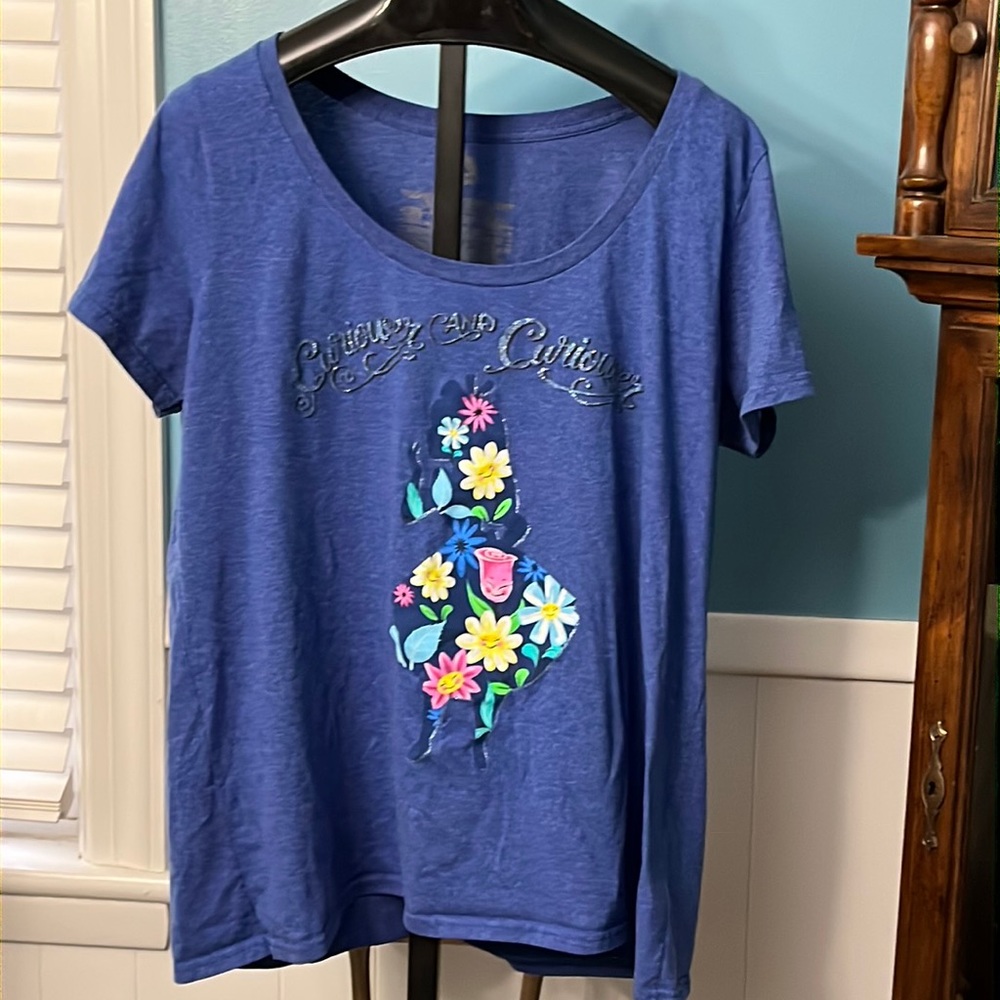 Disney Alice In Wonderland Tshirt “Curiouser And Curiouser” Glitter